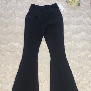 TOBI BLACK FLARE DRESS PANTS WITH ZIPPER SMALL NEW